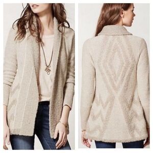 Anthropologie Angel of the North Equinox Wool Blend Boucle Cardigan